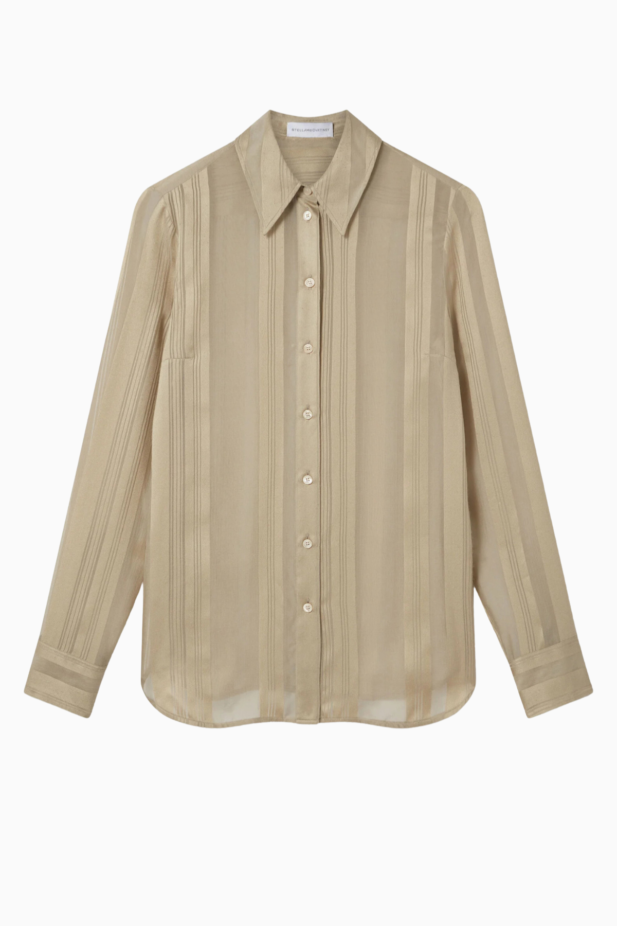 Stella McCartney Sheer Stripe Fitted Shirt - Sage