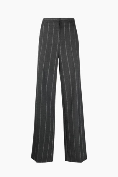 Stella McCartney Striped Tailored Trouser - Grey Melange – GRACE