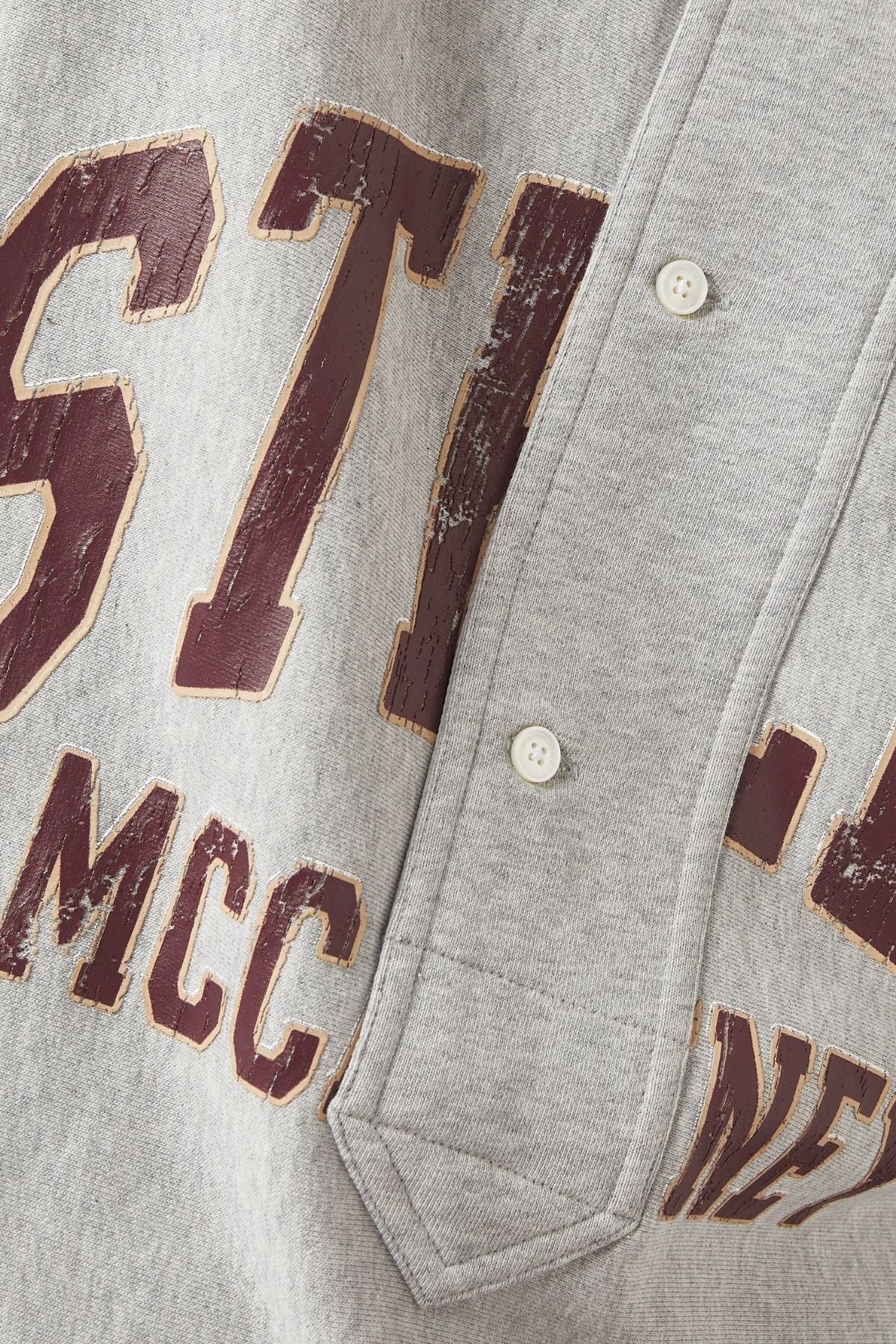 Stella McCartney Varsity Polo Sweatshirt - Light Grey Melange
