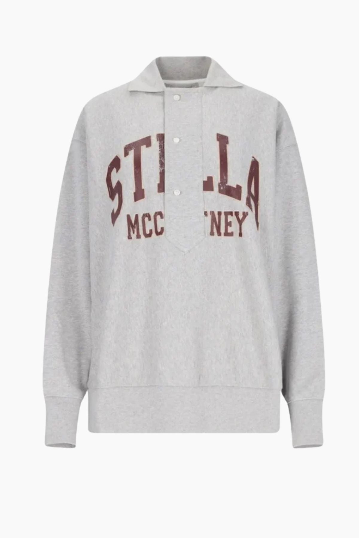 Stella McCartney Varsity Polo Sweatshirt - Light Grey Melange