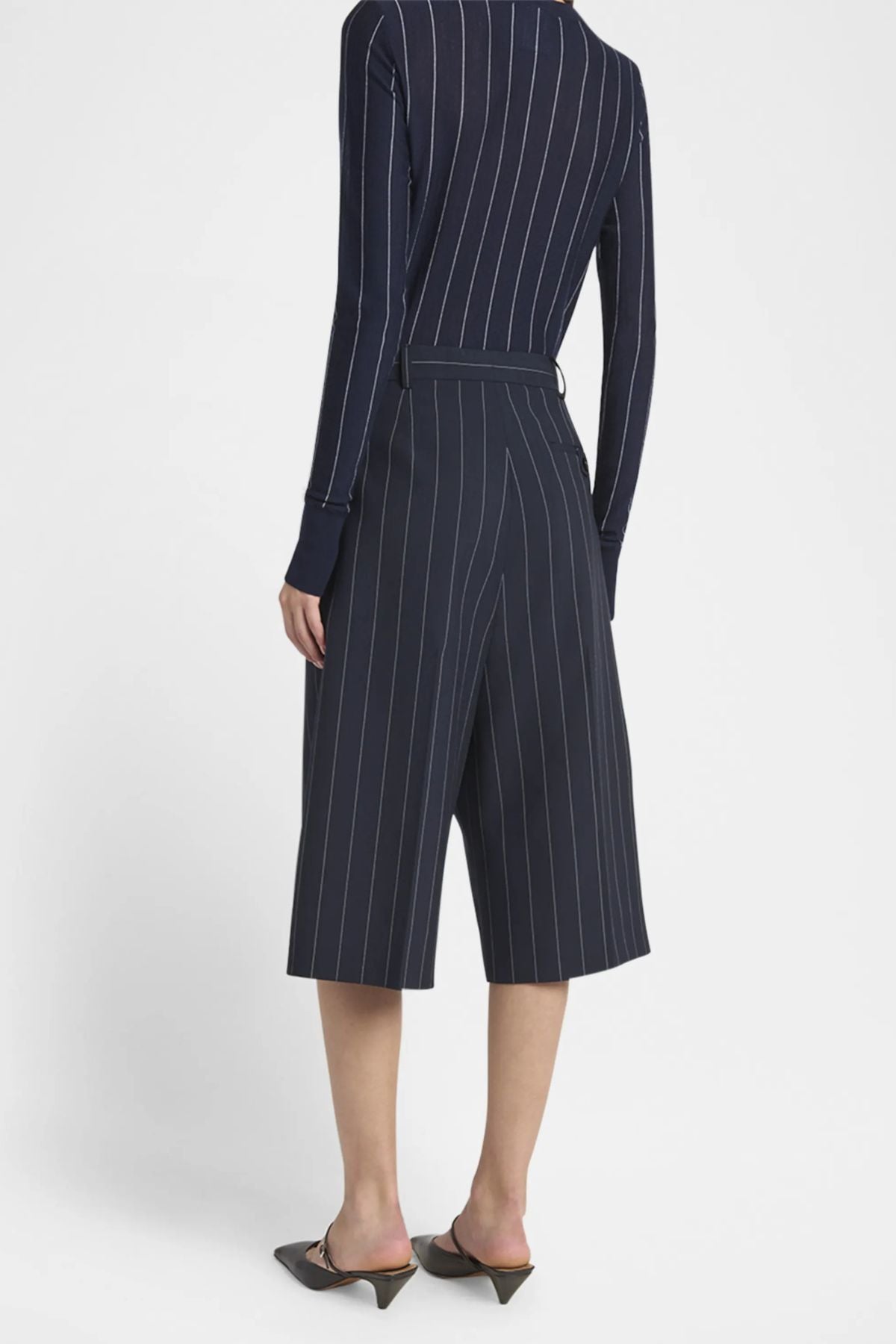 Stella McCartney Wide Pinstripe Culotte - Ink