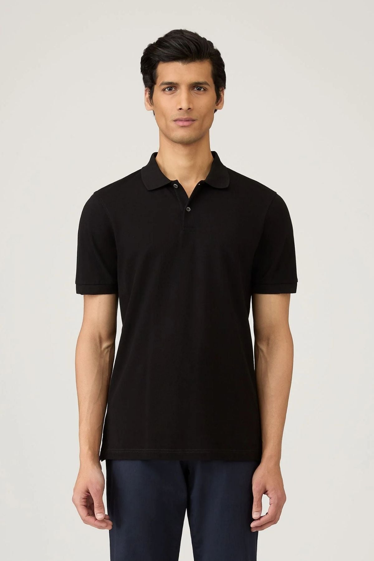 SUNSPEL SS Pique Polo T-Shirt - Black