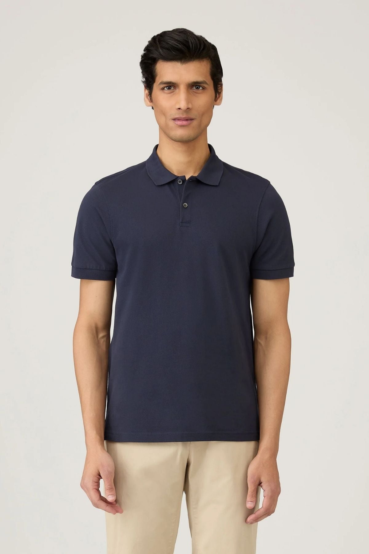 SUNSPEL SS Pique Polo T-Shirt - Navy