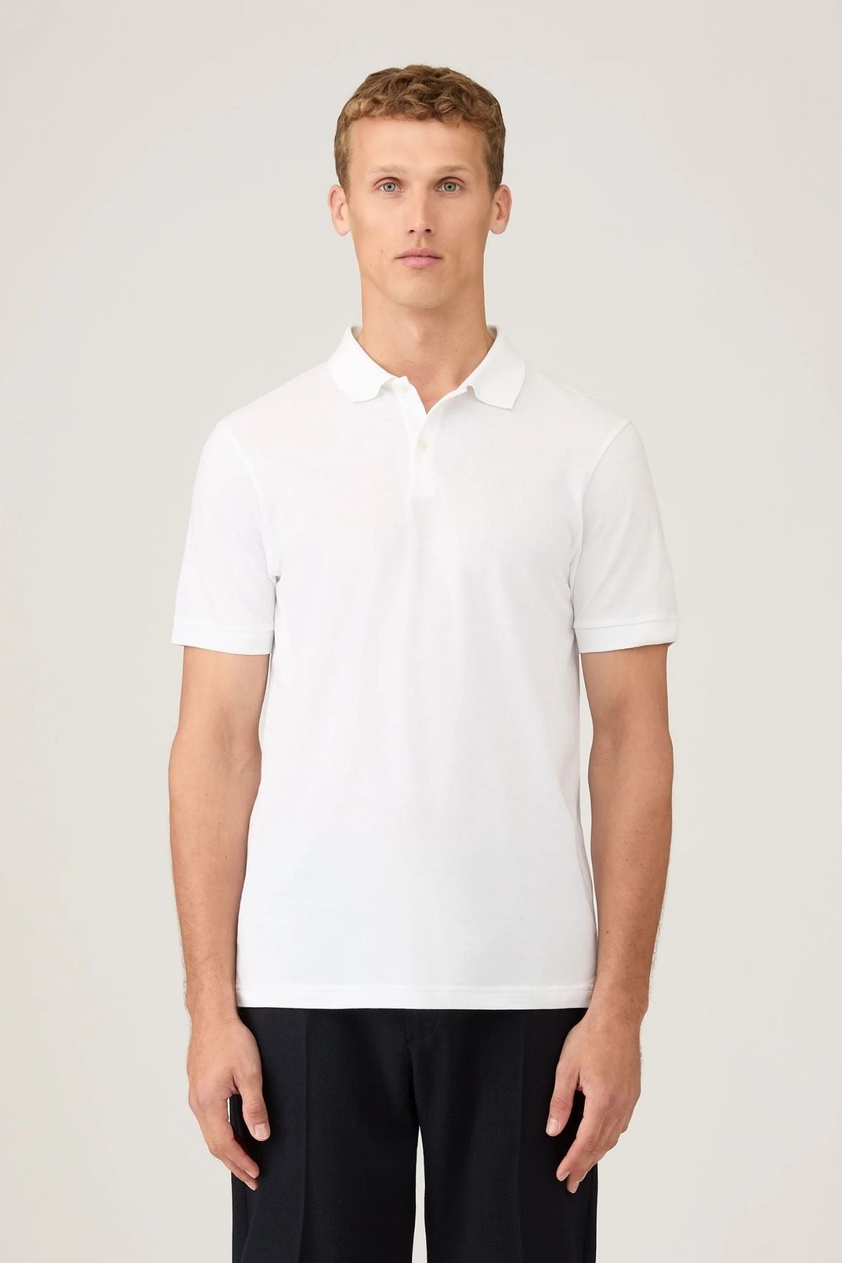 SUNSPEL SS Pique Polo T-Shirt - White