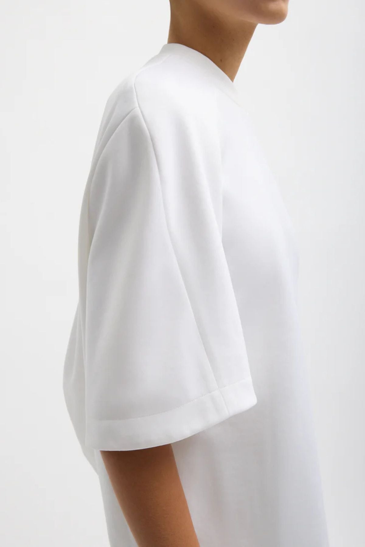 Tibi Active Knit Raglan Top - White
