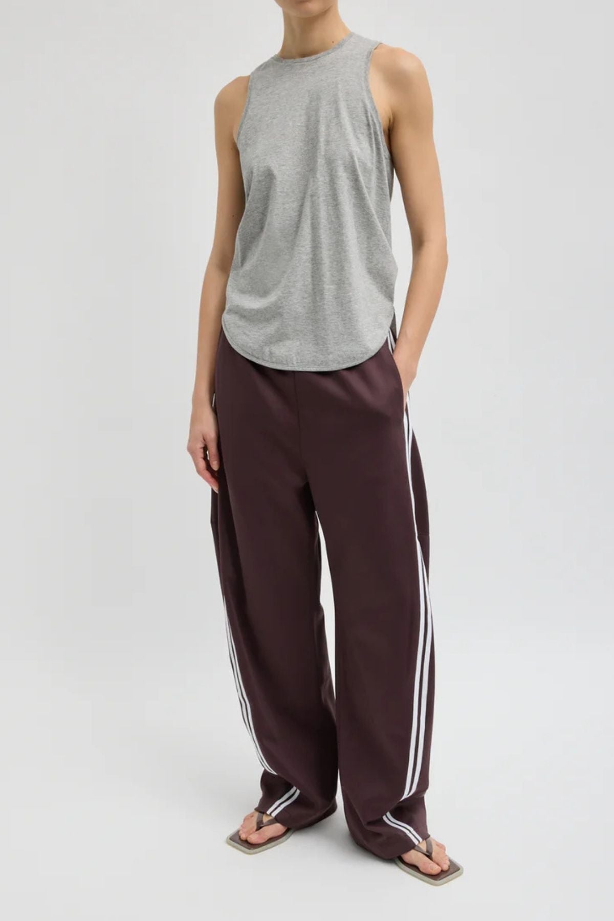 Tibi Active Knit Winslow Pant - Plum