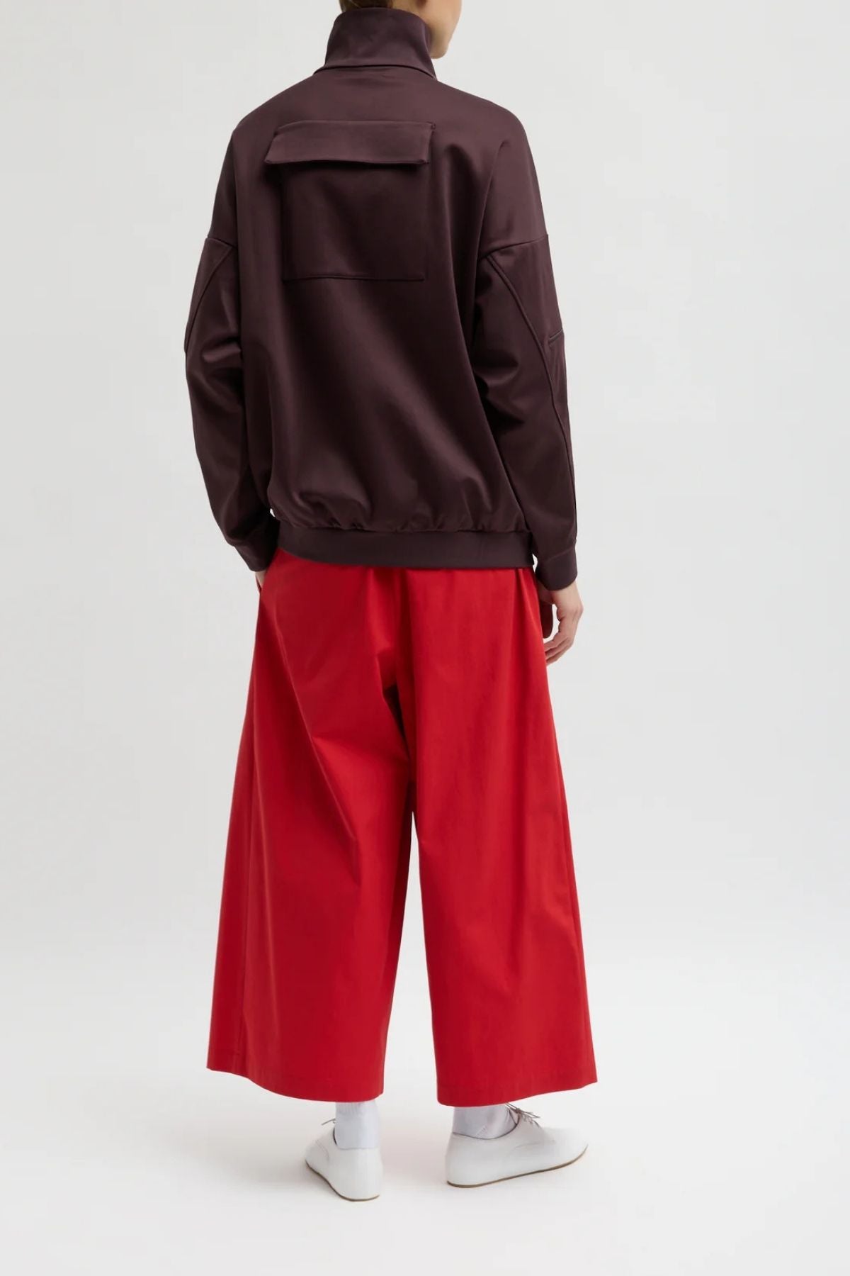 Tibi Active Knit Zipper Detailed Track Jacket - Brown