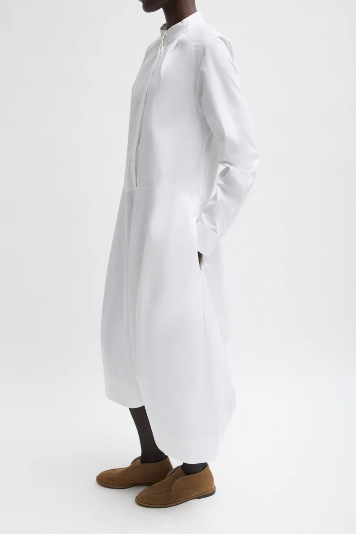 Tibi Compact Eco Poplin Balloon Dress - White