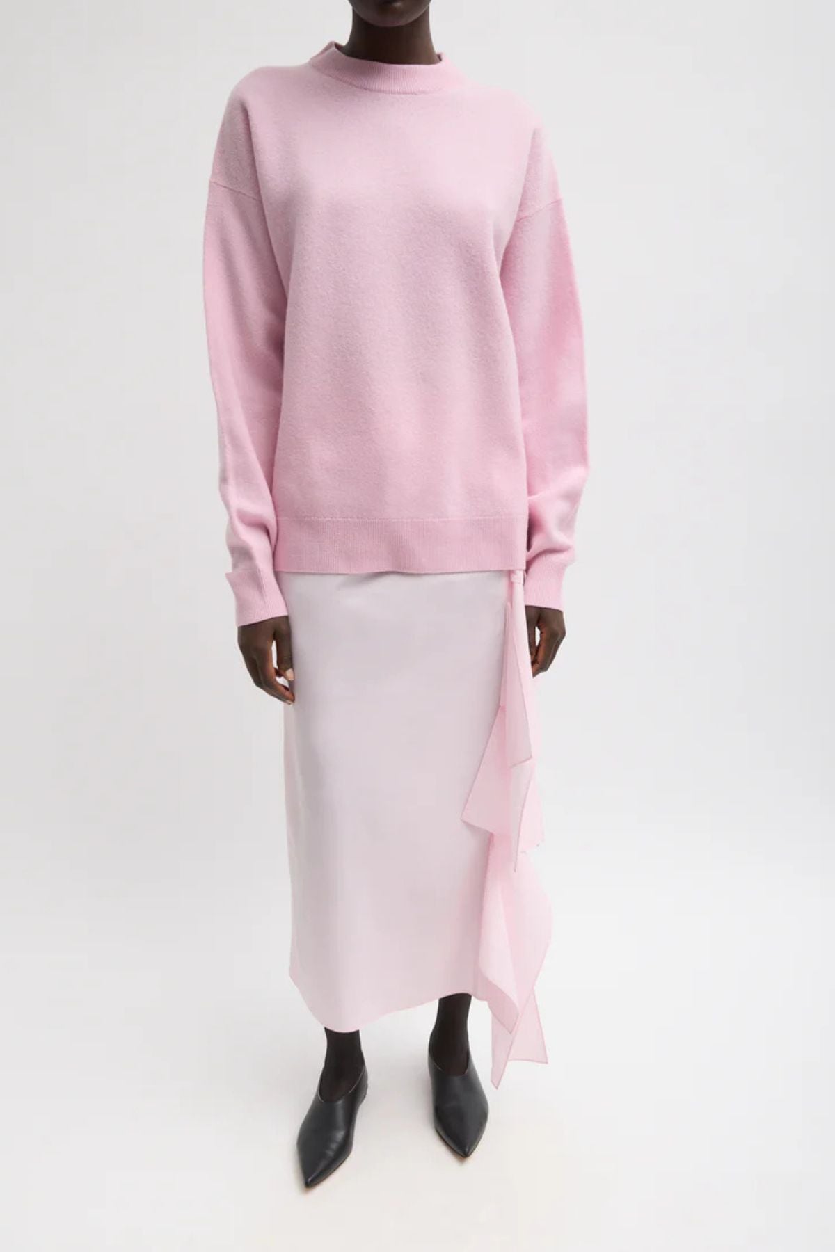 Tibi Crewneck Easy Pullover - Pink