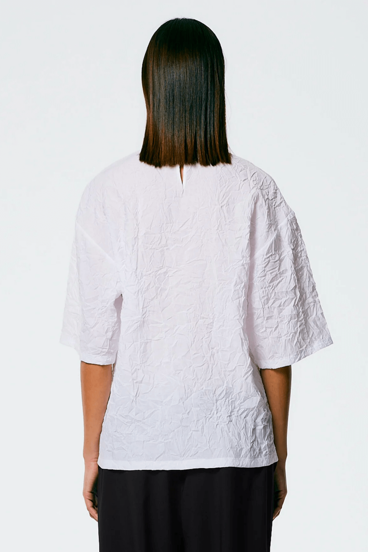 Tibi Crinkle Shirting Easy T-Shirt - White