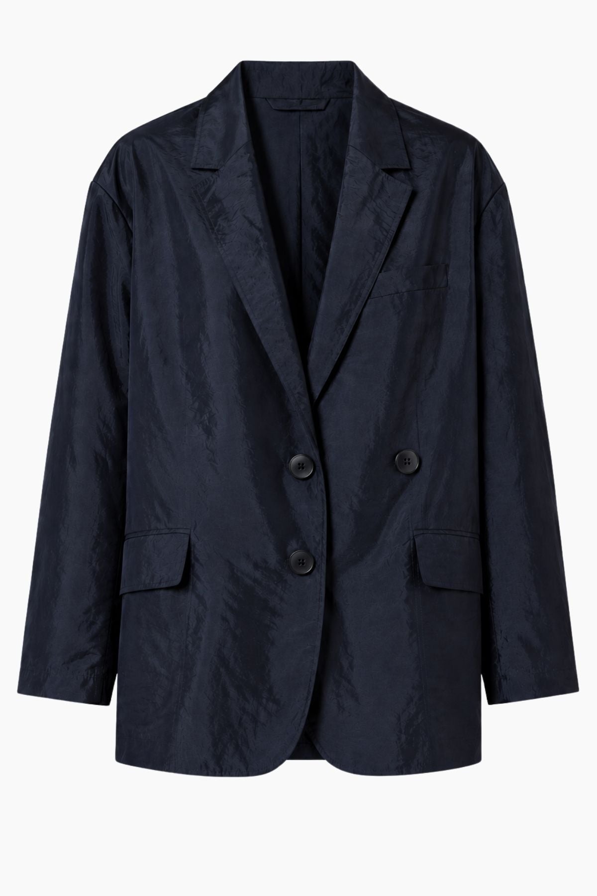 Tibi Crispy Nylon Liam Blazer - Navy