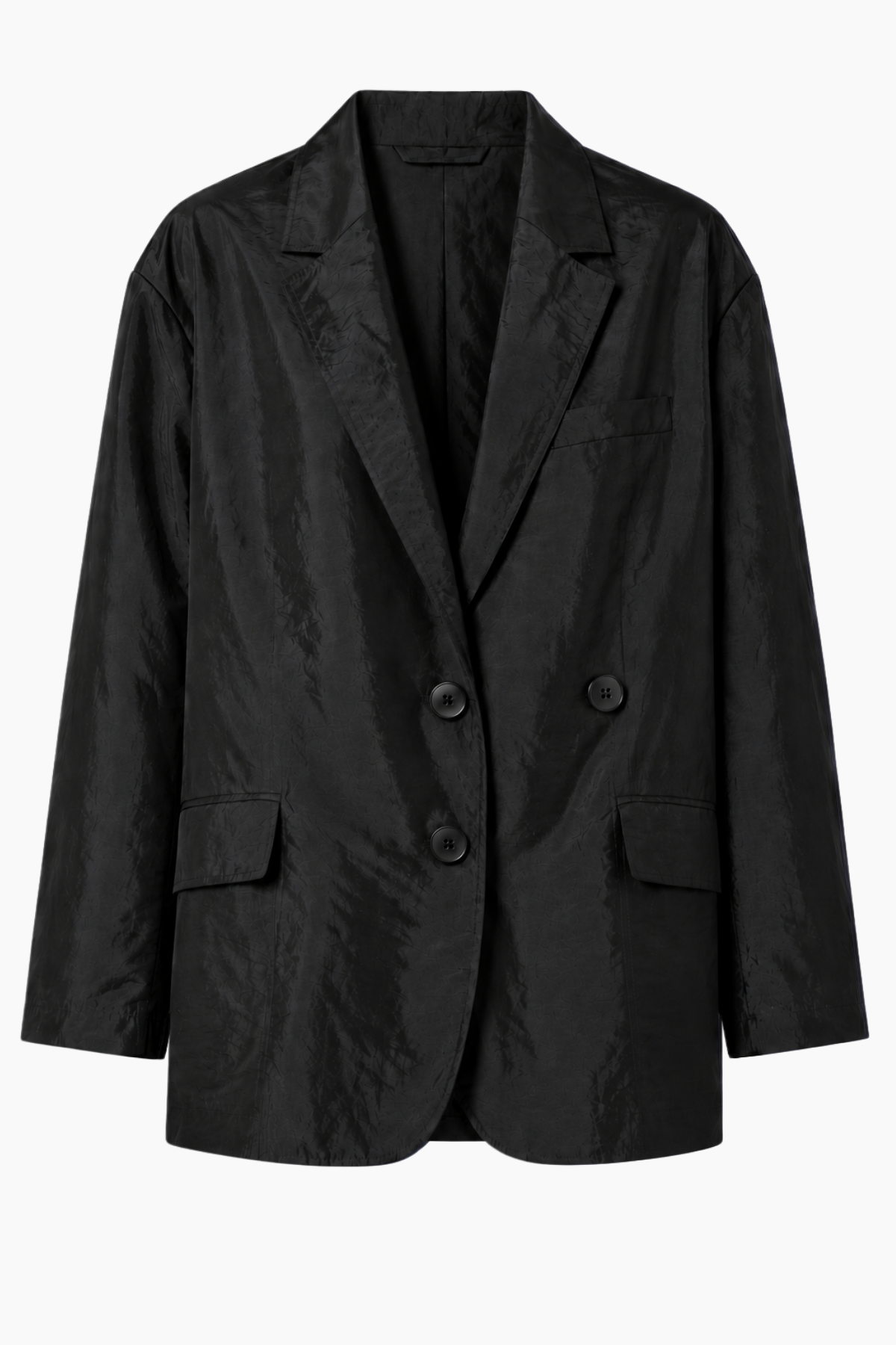 Tibi Crispy Nylon Liam Blazer - Black