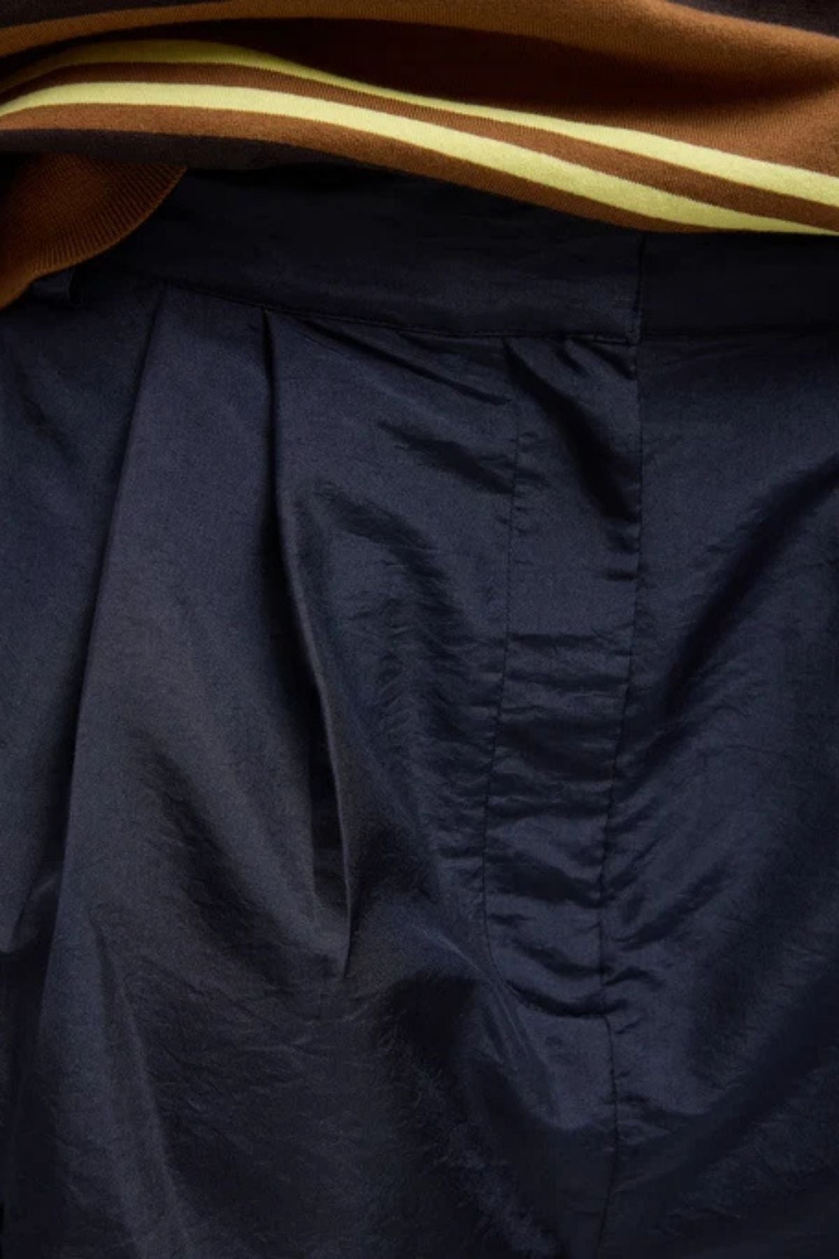 Tibi Crispy Nylon Stella Short - Navy
