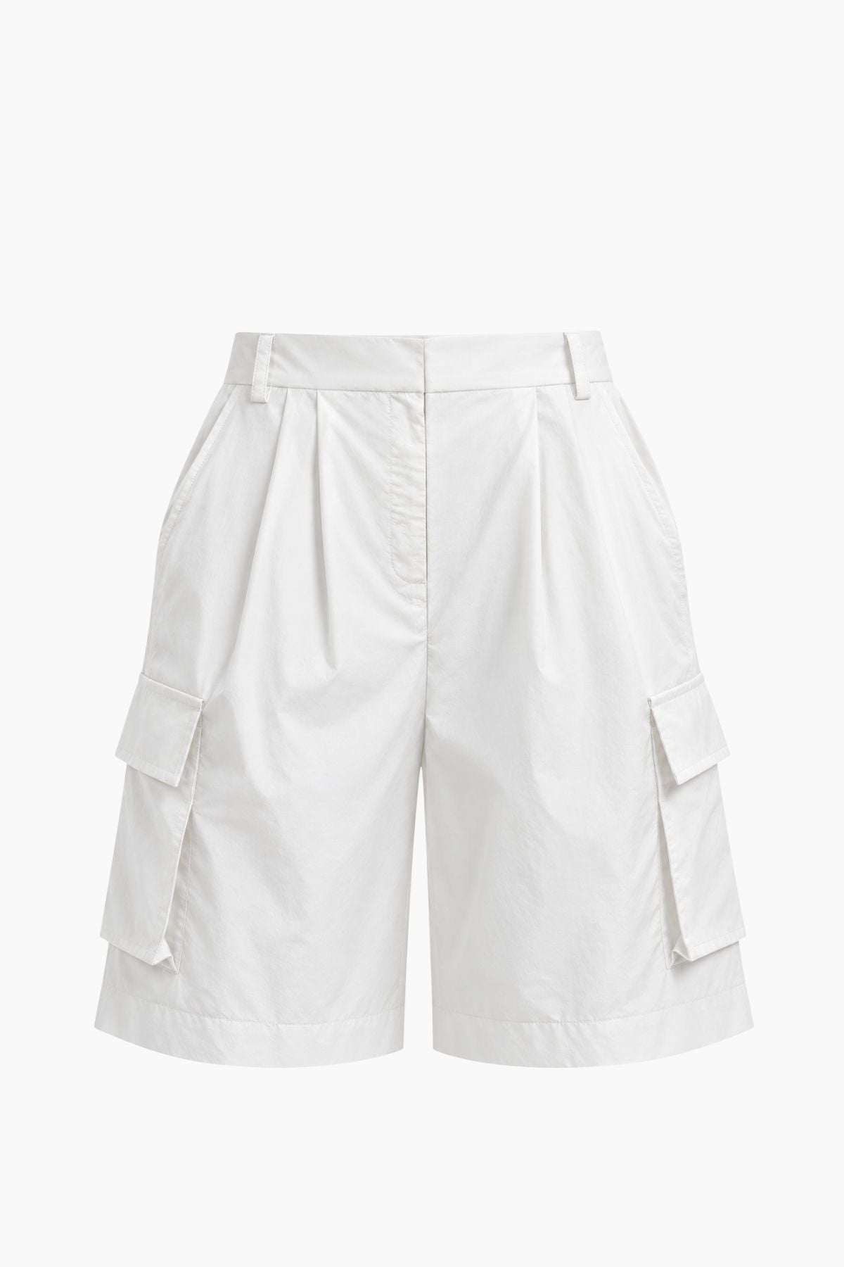 Tibi Crispy Nylon Stella Short - White