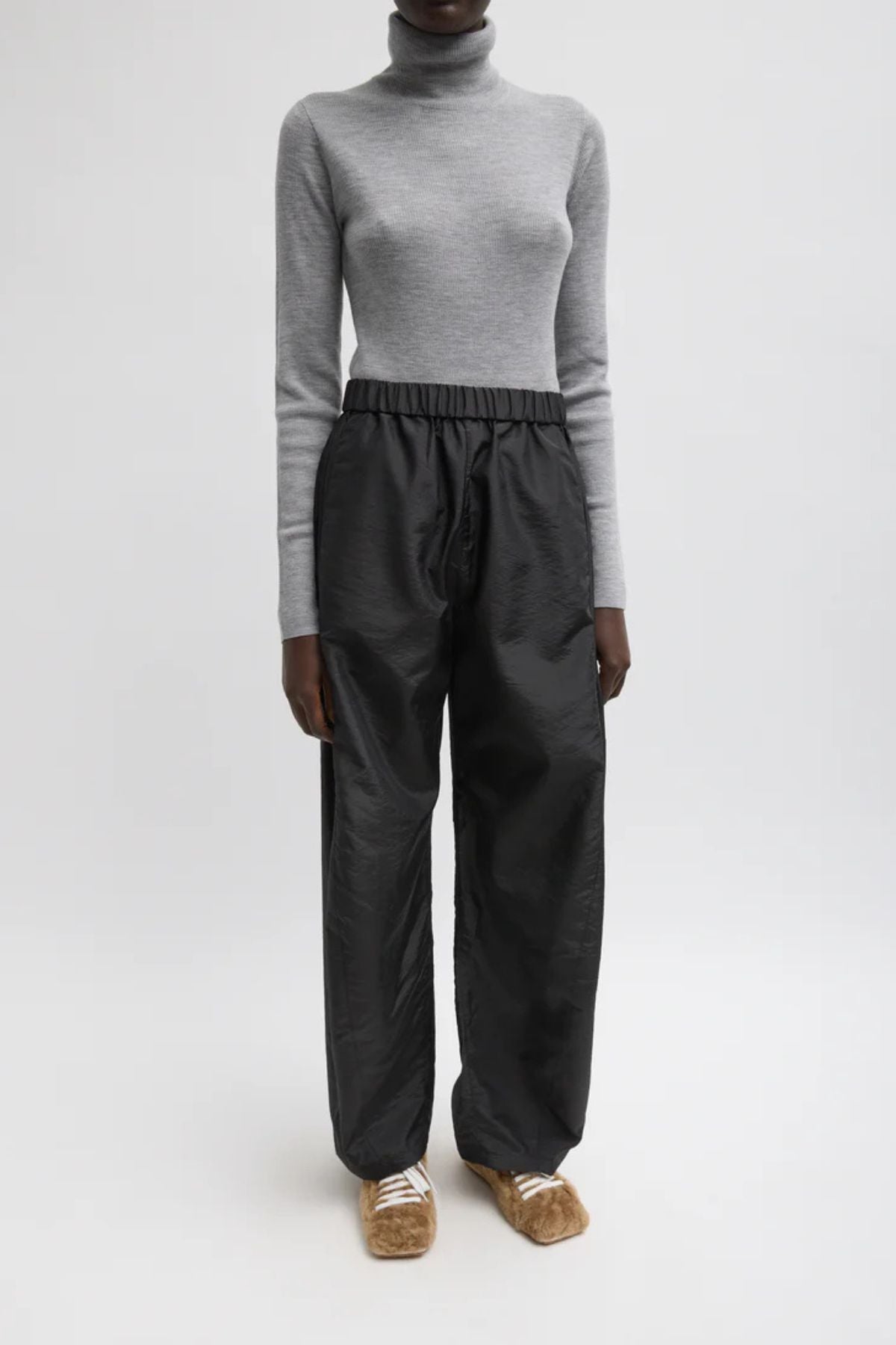 Tibi Crispy Nylon Winslow Pant - Black