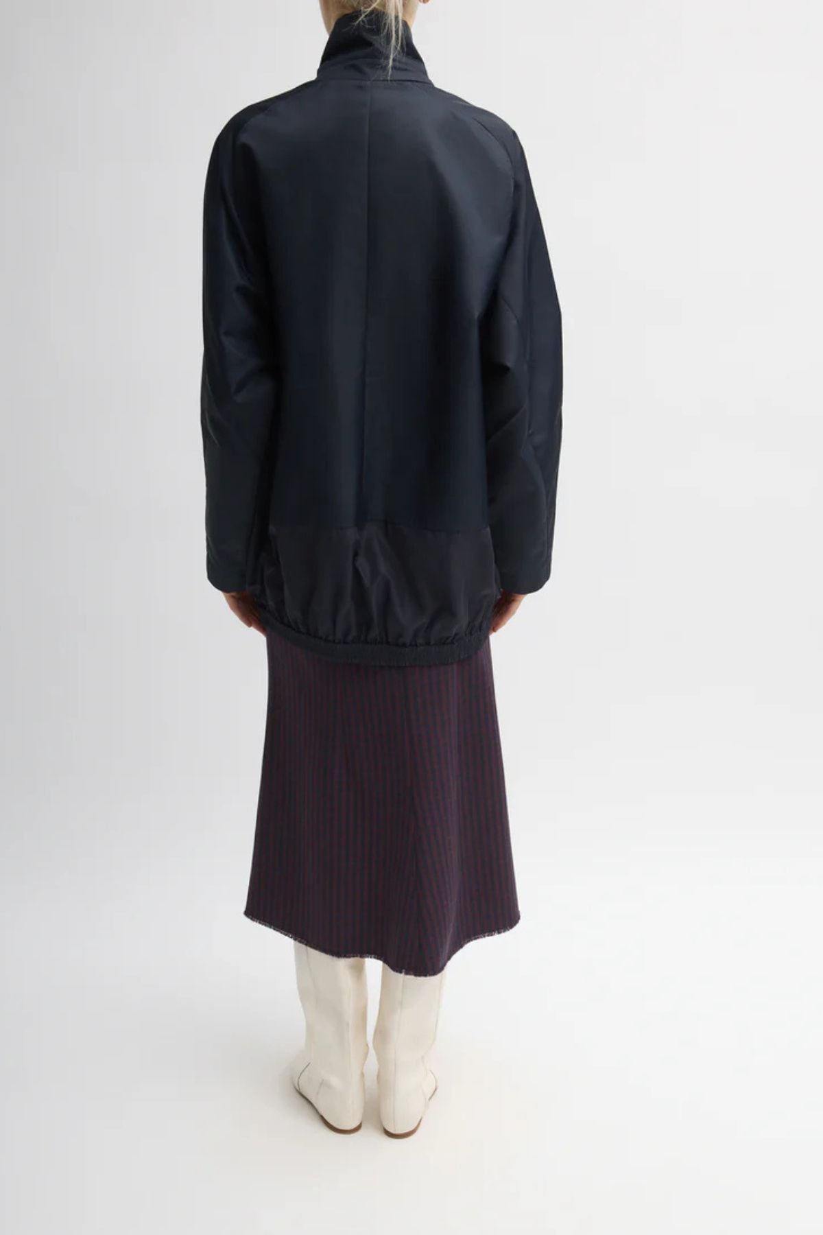 Tibi Eco Nylon Bomber Jacket - Navy