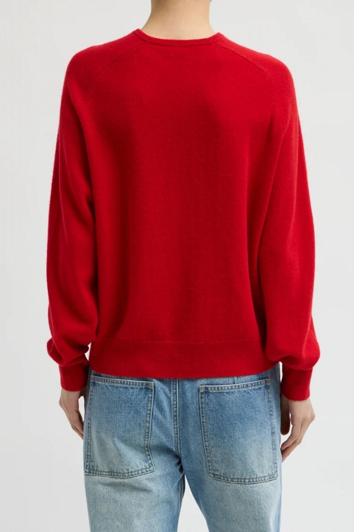 Tibi Featherweight Cashmere Crew - Red