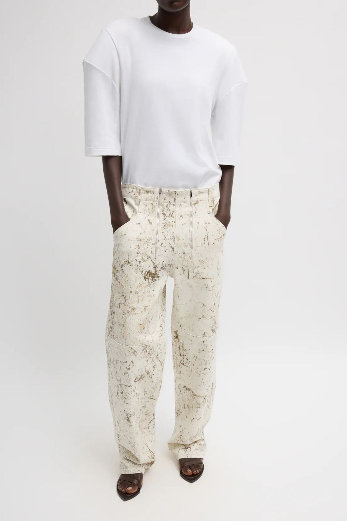 Tibi Fischer Jean - Ivory Multi