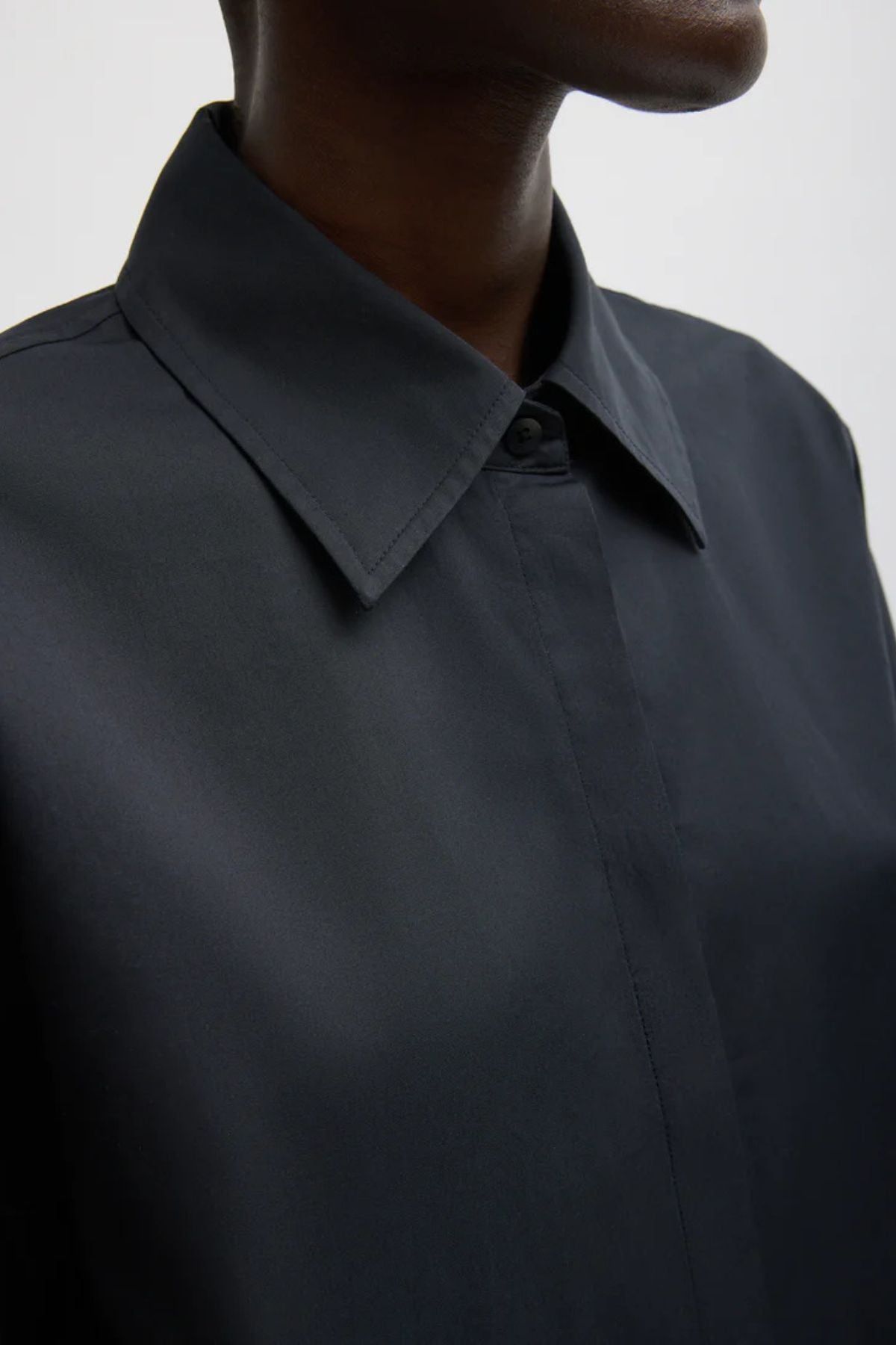 Tibi Gabe Oversized Shirt - Black