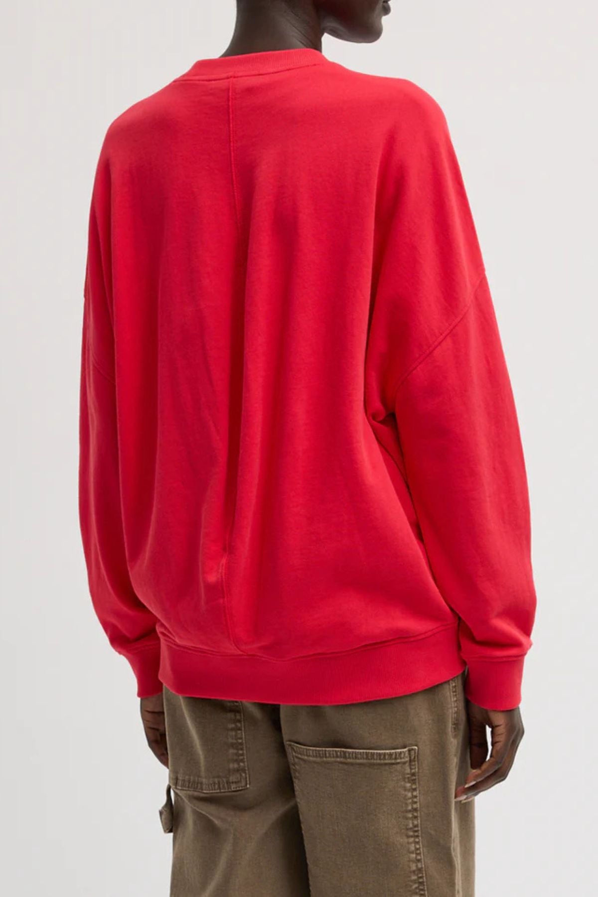 Tibi Lightweight Crewneck Sweatshirt - Red