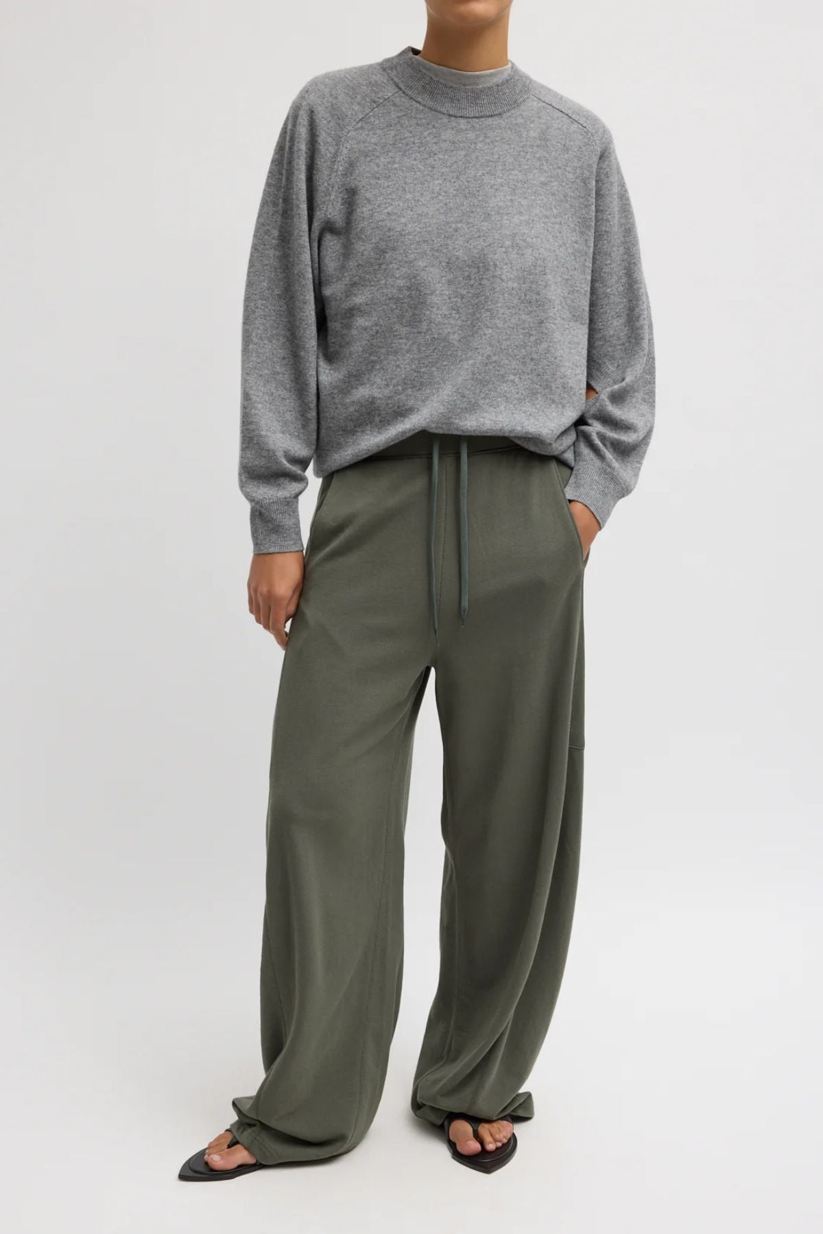 Tibi Lightweight Winslow Pant - Olive
