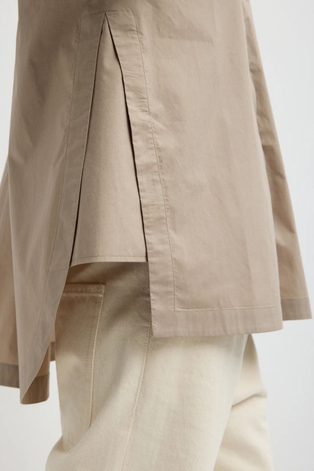 Tibi New Gabe Oversized Shirt - Dark Stone