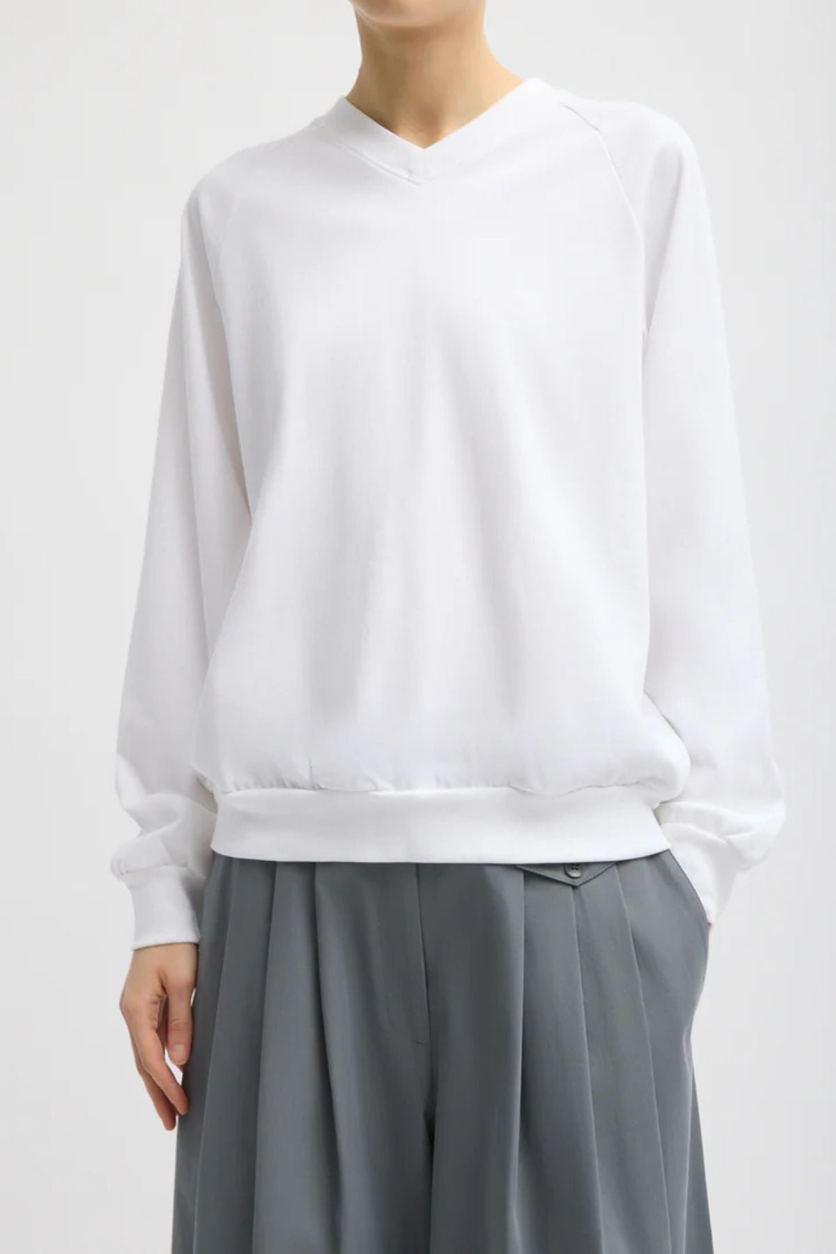 Tibi Perfect T Vintage Sweatshirt - White