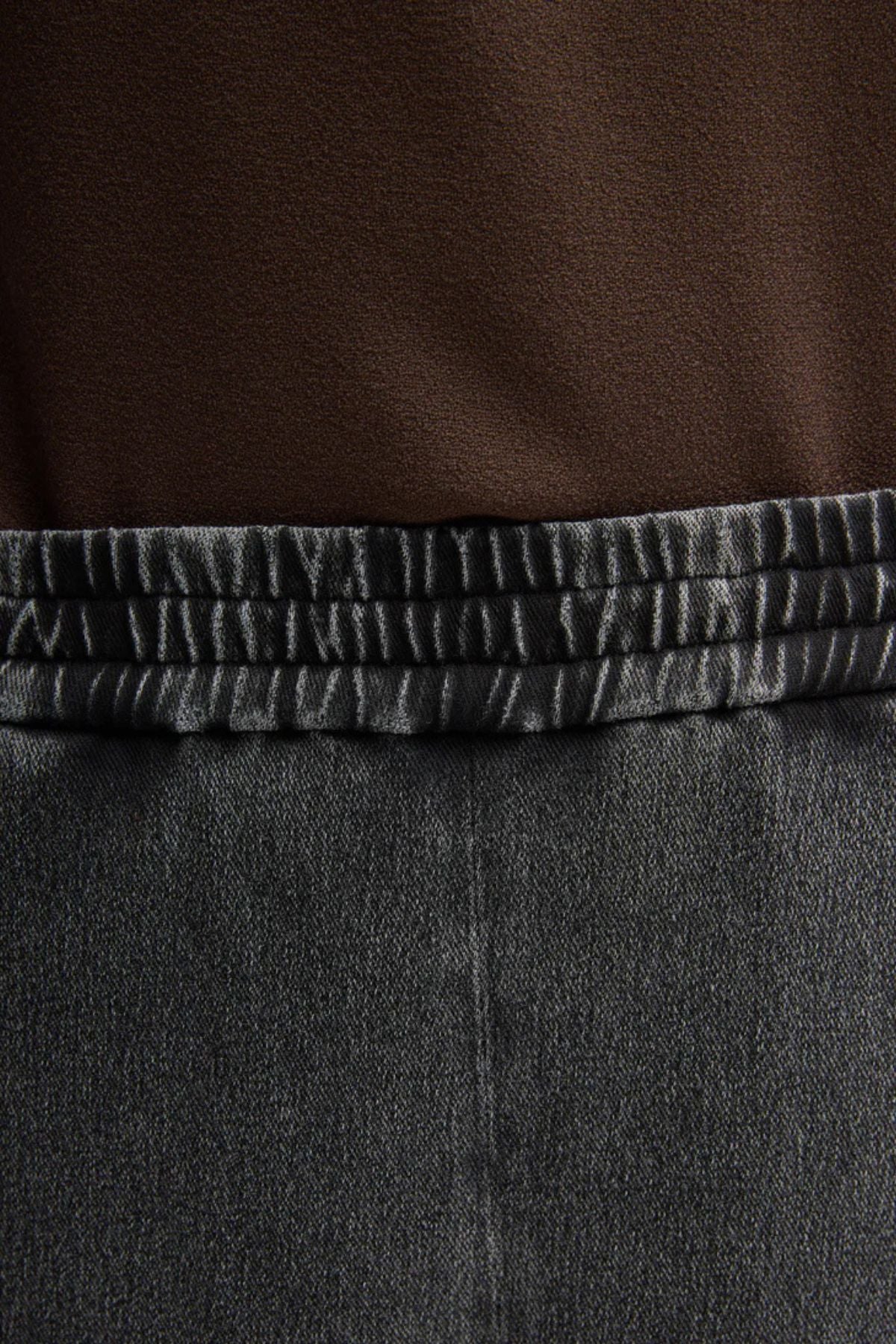 Tibi Stretch Denim Knit Winslow Pant - Black