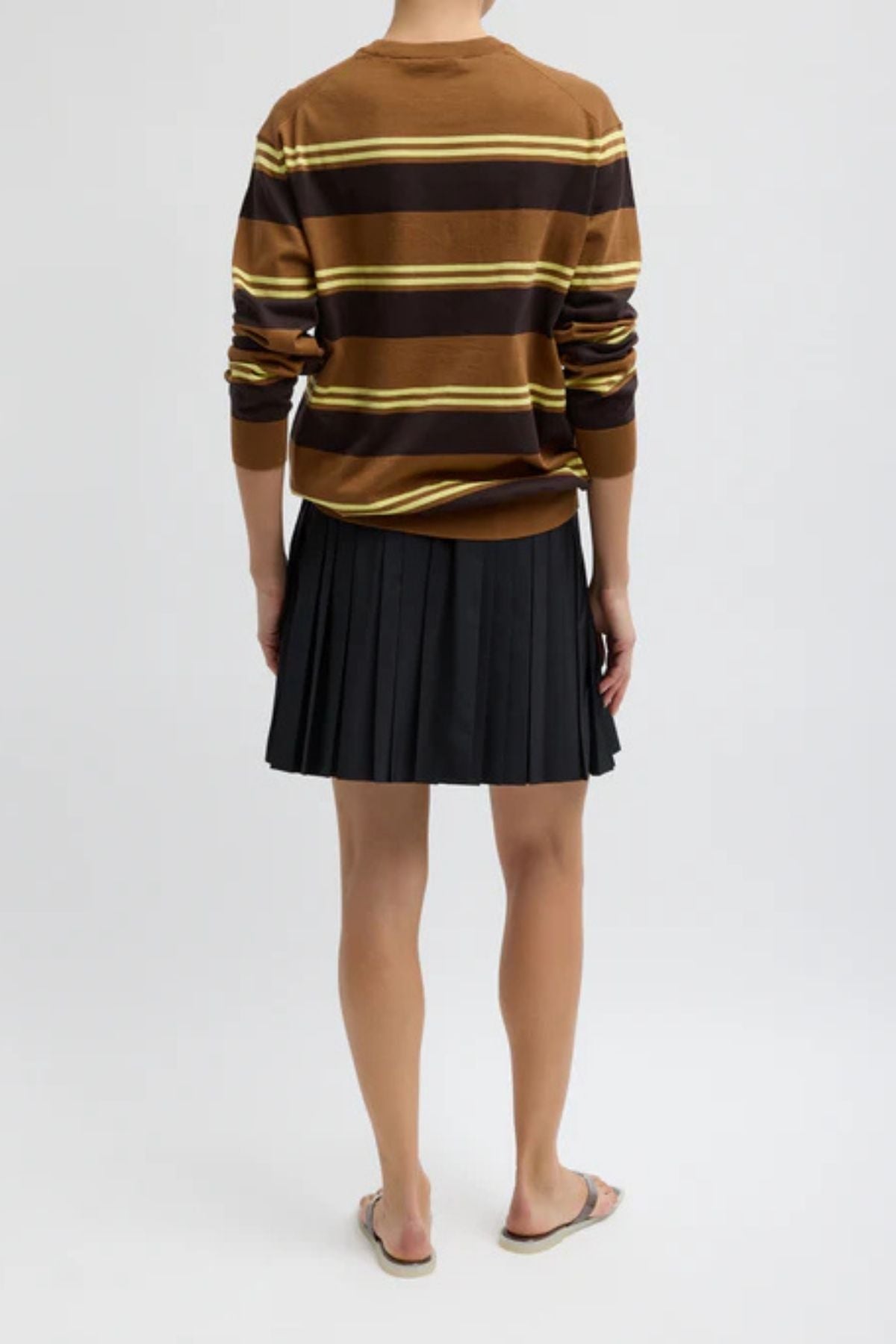 Tibi Summer Nylon Pull On Skirt - Black