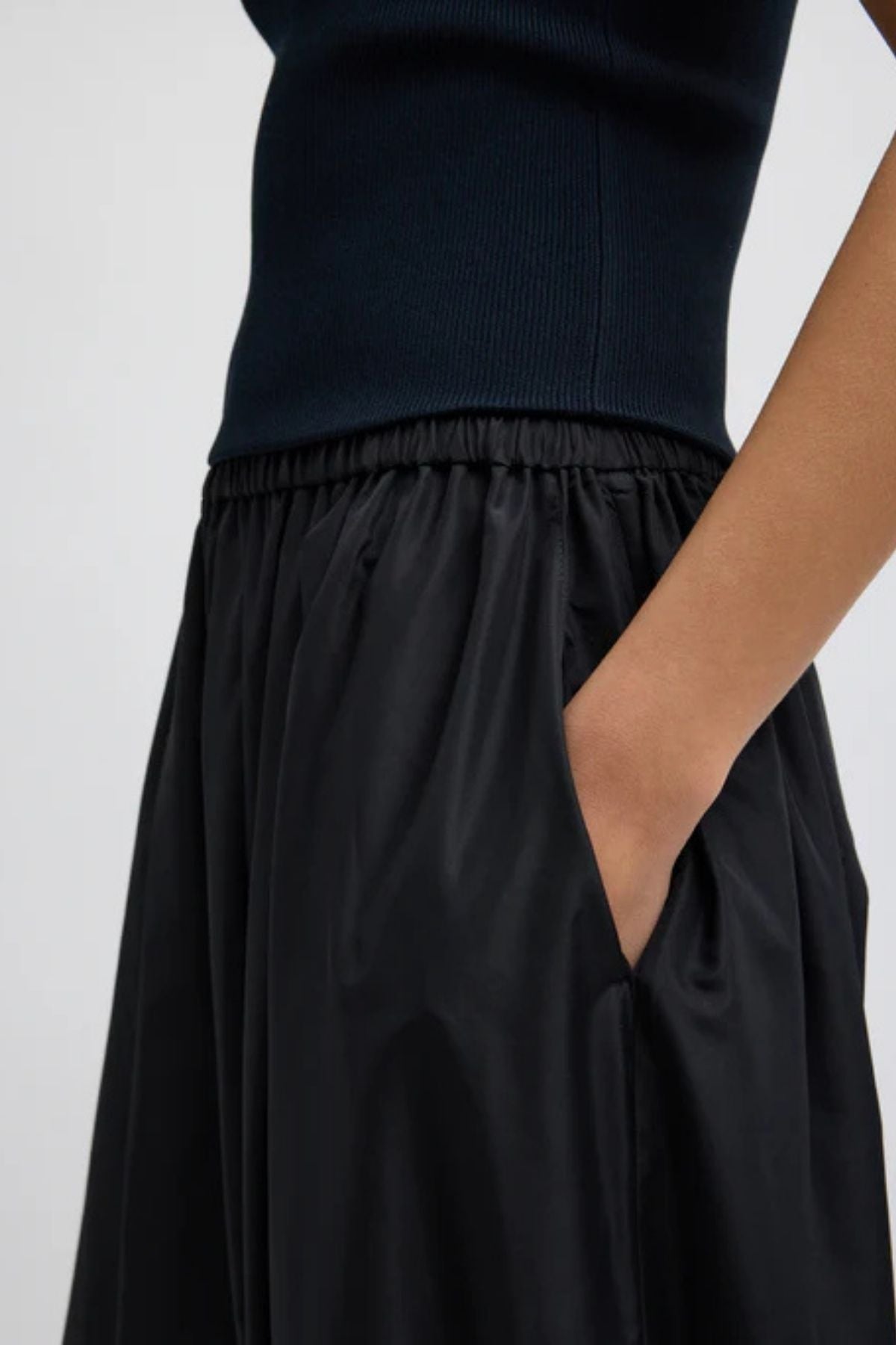 Tibi Summer Nylon Zeppelin Pant - Black
