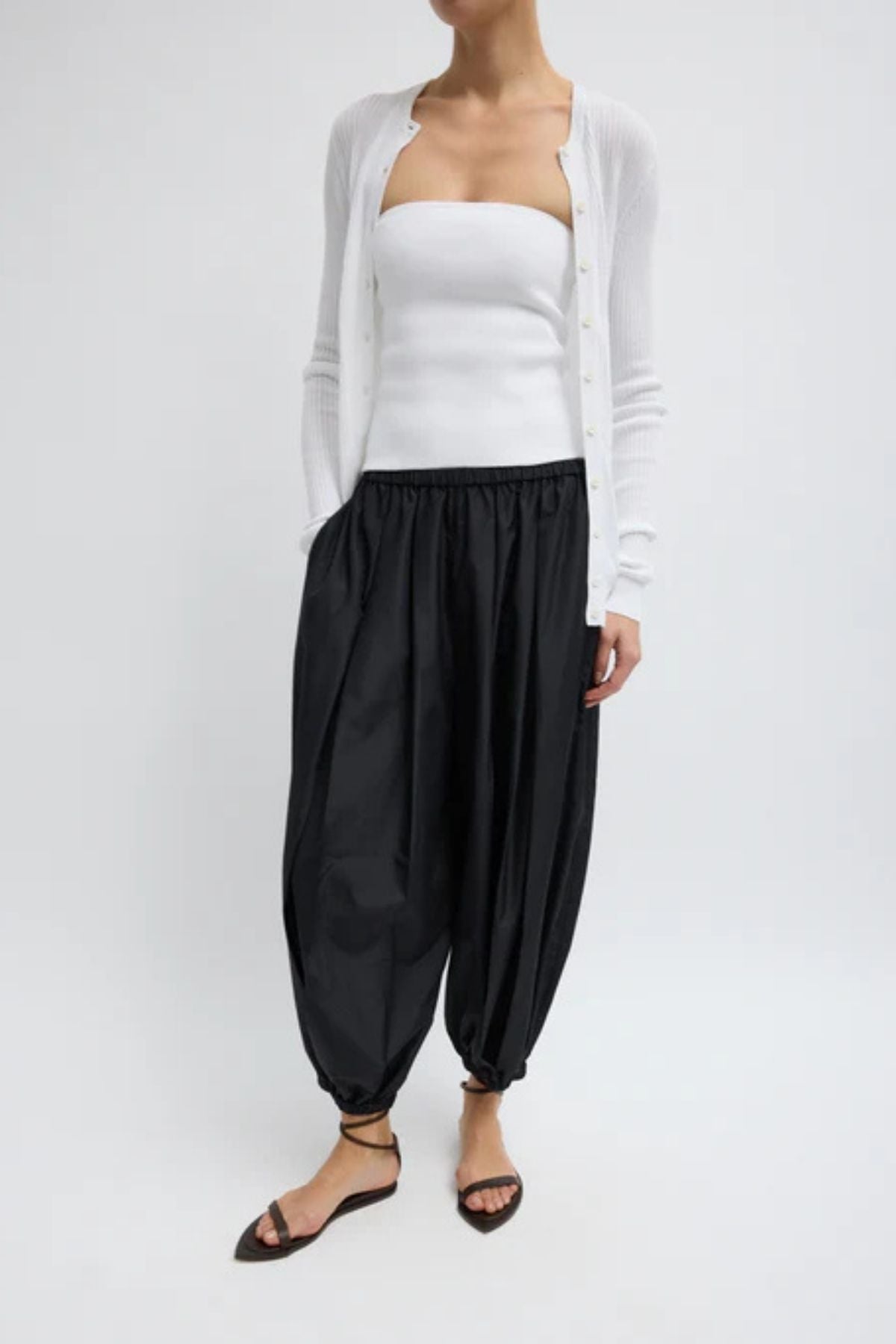 Tibi Summer Nylon Zeppelin Pant - Black