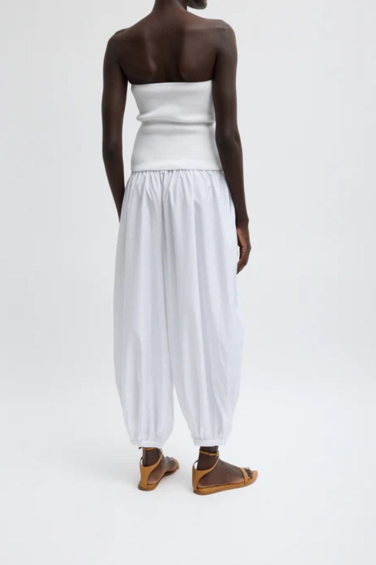 Tibi Summer Nylon Zeppelin Pant - White