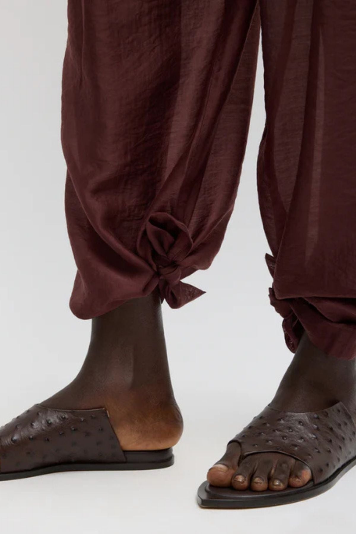 Tibi Summer Voile Stella Pant - Russet Brown