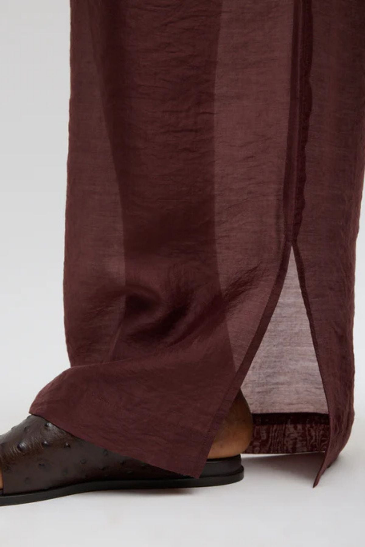 Tibi Summer Voile Stella Pant - Russet Brown