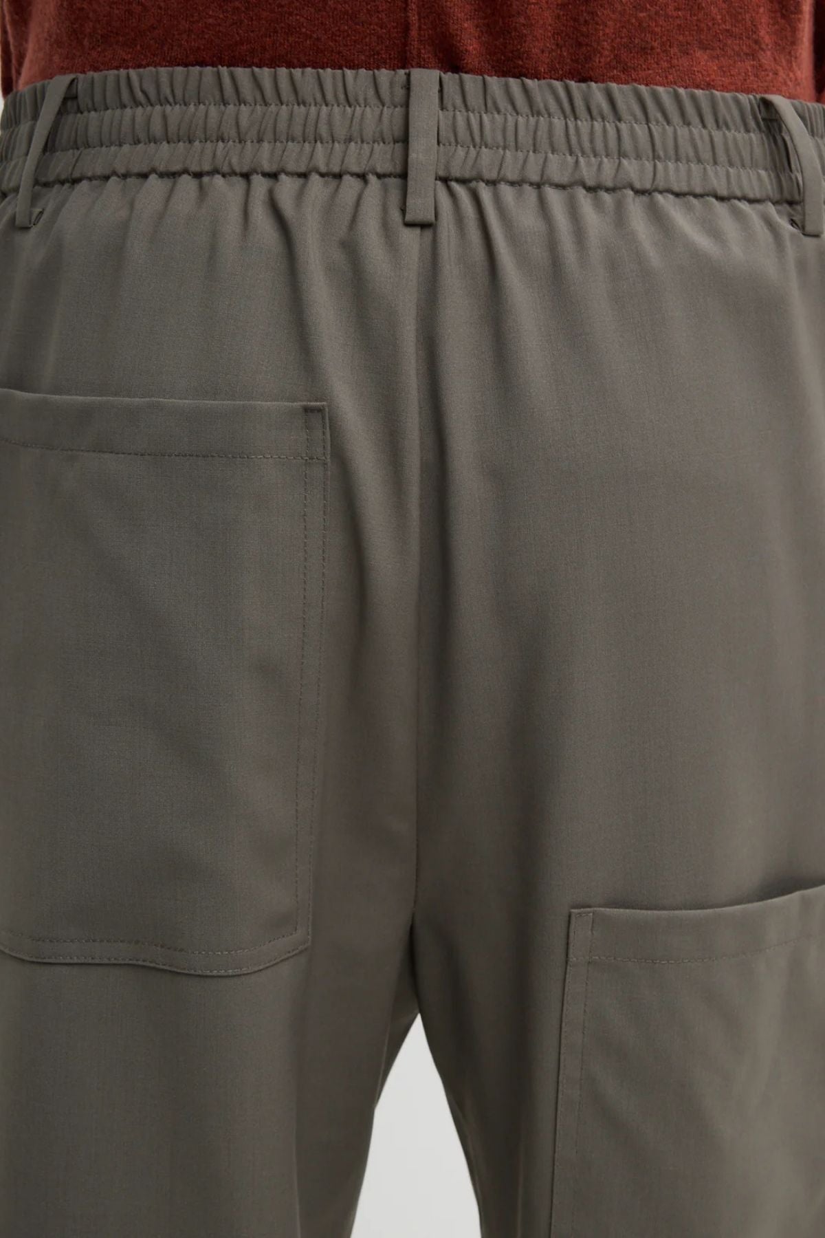 Tibi Tropical Wool Charles Trouser - Dark Stone