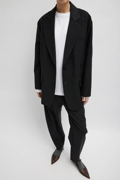 Tibi Tropical Wool Liam Blazer - Black – GRACE Melbourne