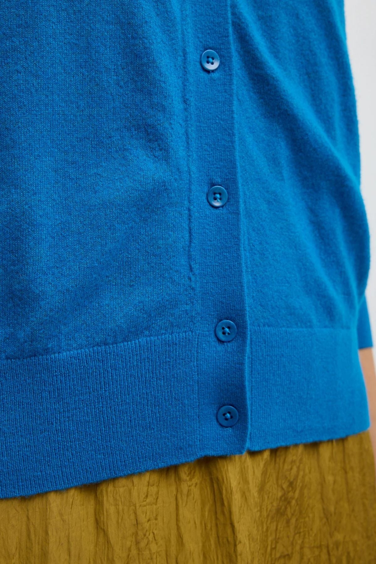 Tibi V-Neck Shrunken Cardigan - Bright Blue