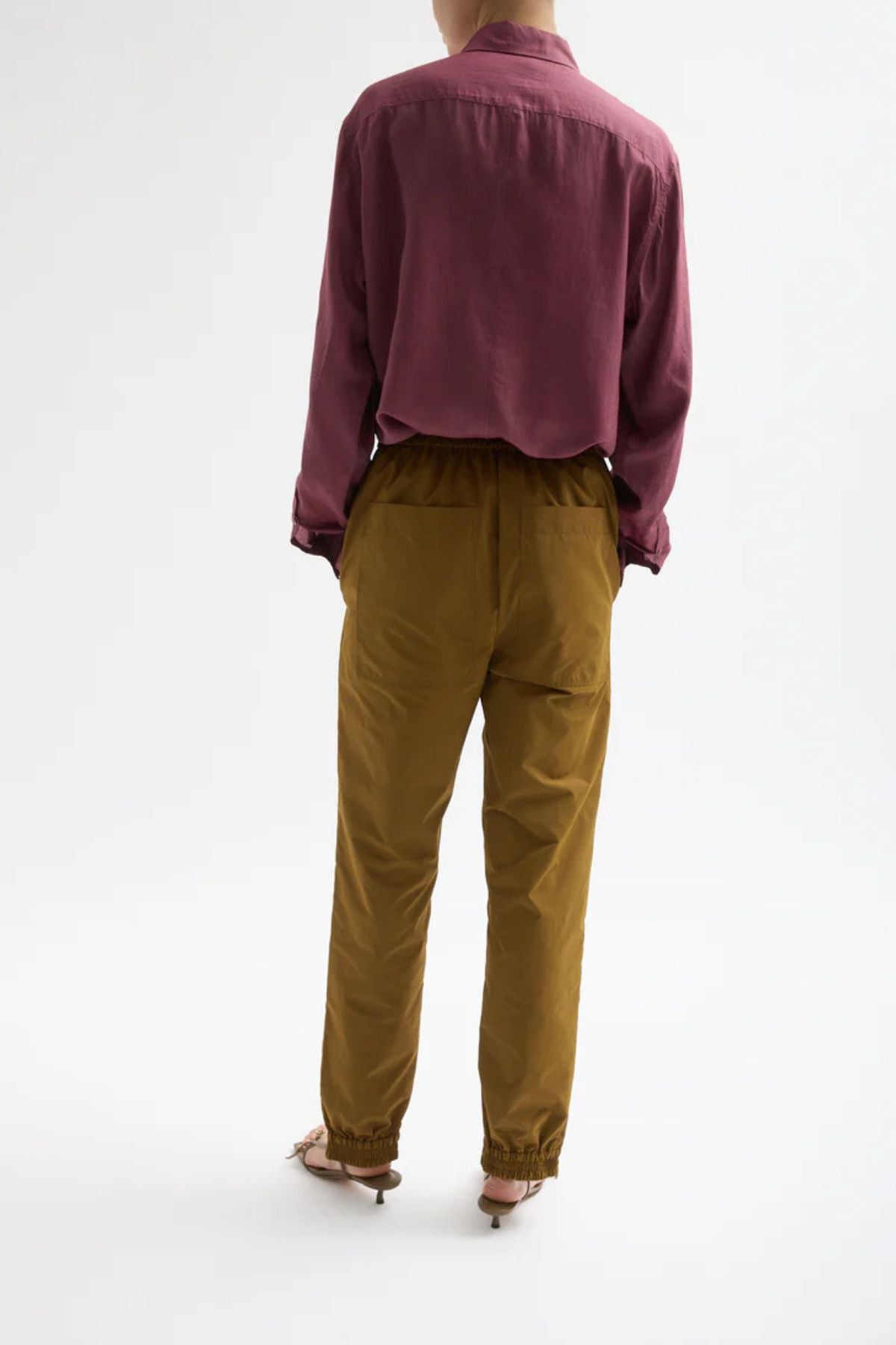 Tibi Zipper Jogger - Brown