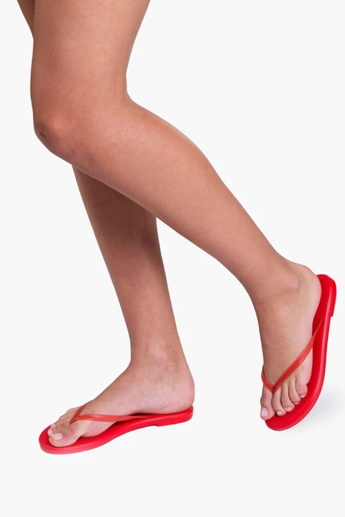TKEES Aqua Jelly Thong - Sol Red