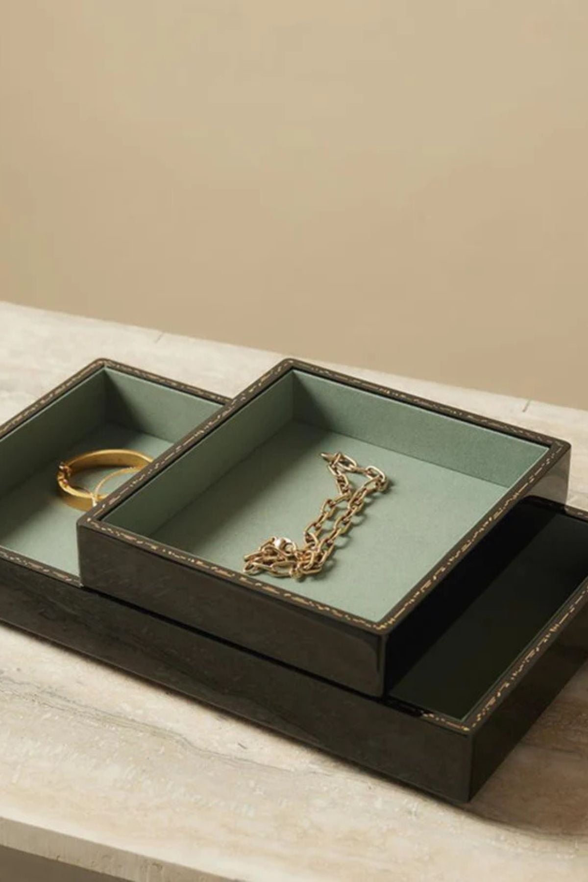 Trove Large Jewelry Tray - Jet Black