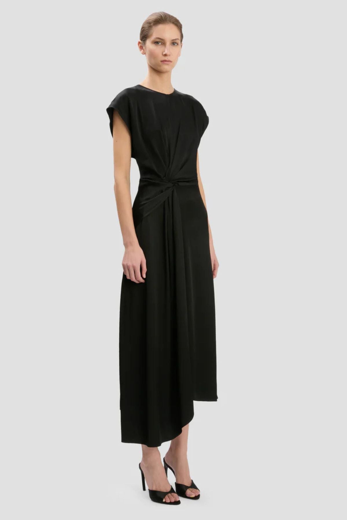 Victoria Beckham Aria Midi Dress - Black