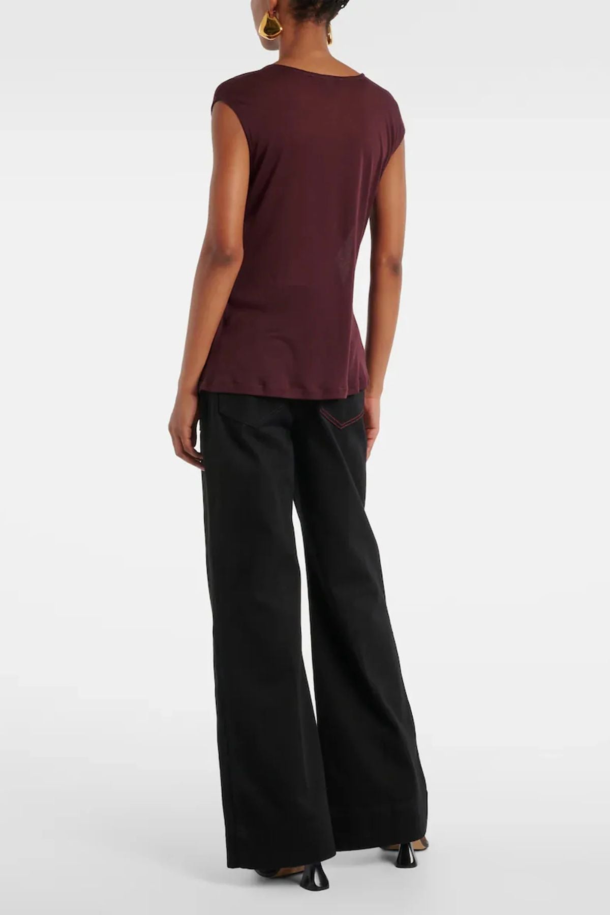Victoria Beckham Asymmetric Draped Tank - Port
