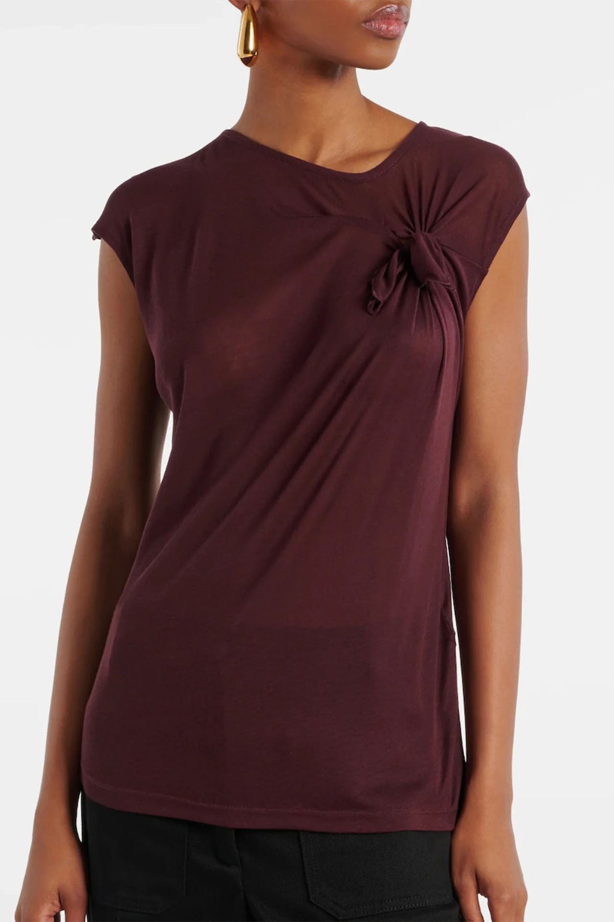 Victoria Beckham Asymmetric Draped Tank - Port