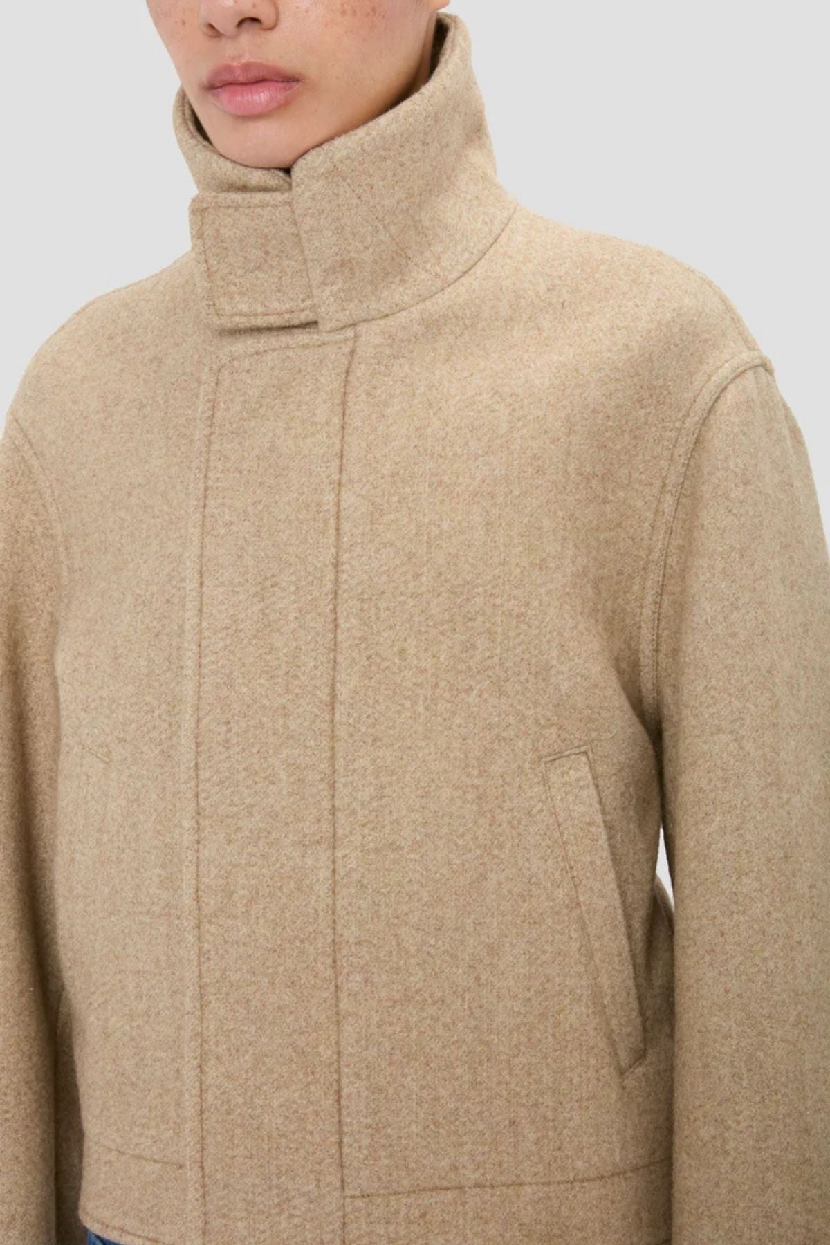 Victoria Beckham Bomber Jacket - Camel Melange