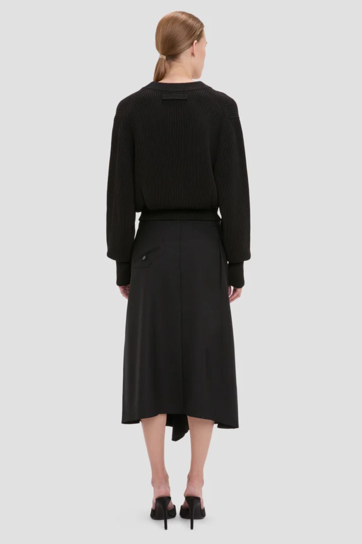 Victoria Beckham Cable Pocket Cardigan - Black