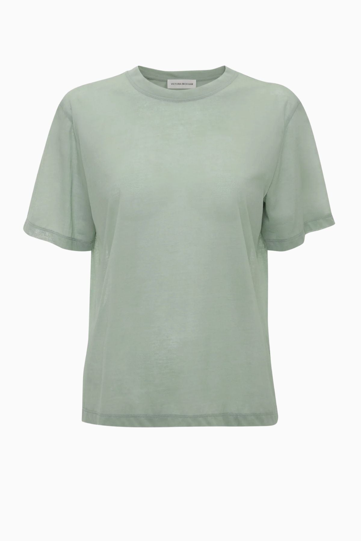 Victoria Beckham Classic Cotton Crepe T-Shirt - Wasabi