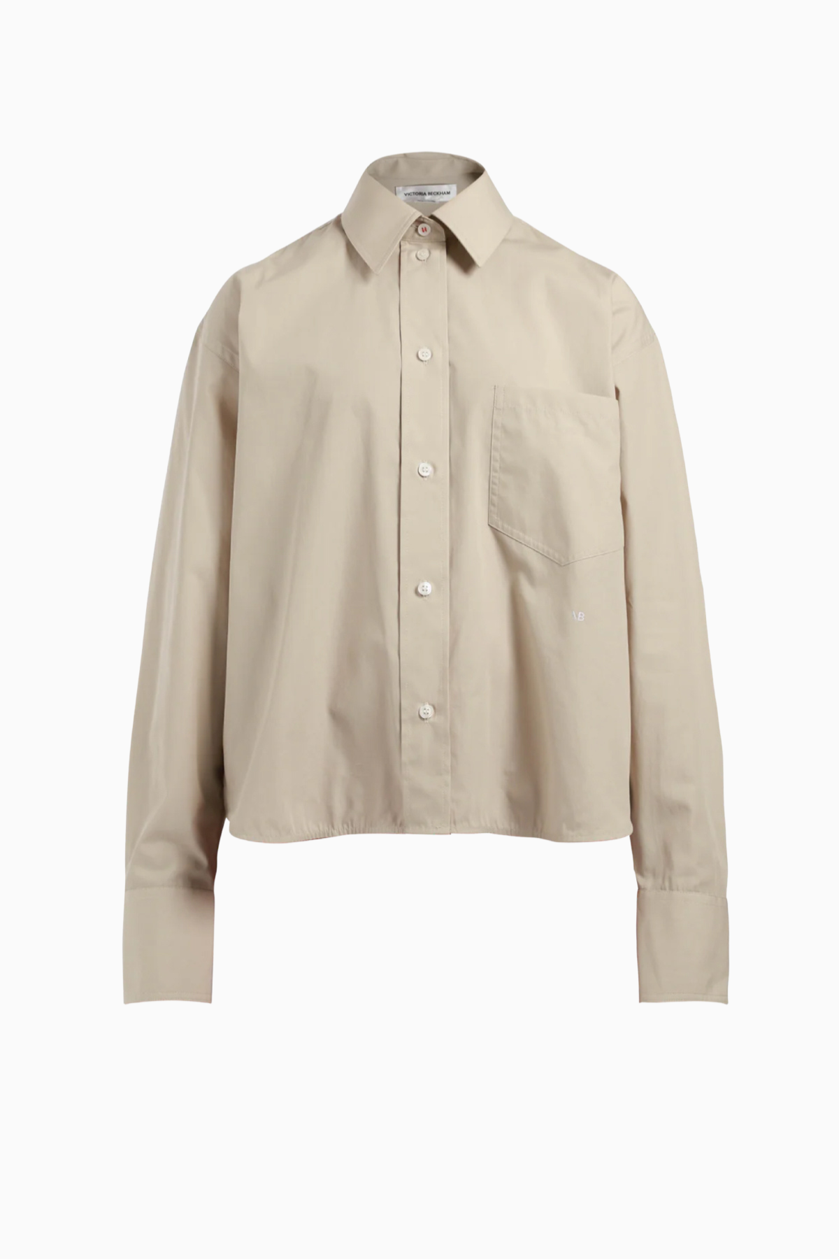 Victoria Beckham Cropped Shirt - Pumice