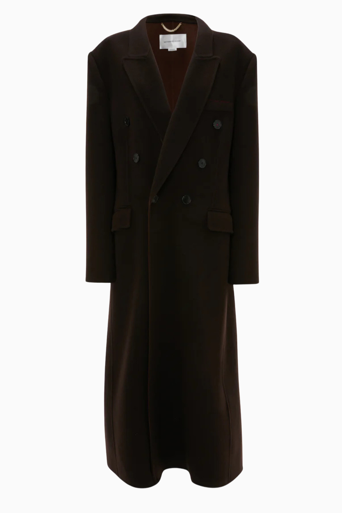 Victoria Beckham Double Faced Overcoat - Dark Chocolate