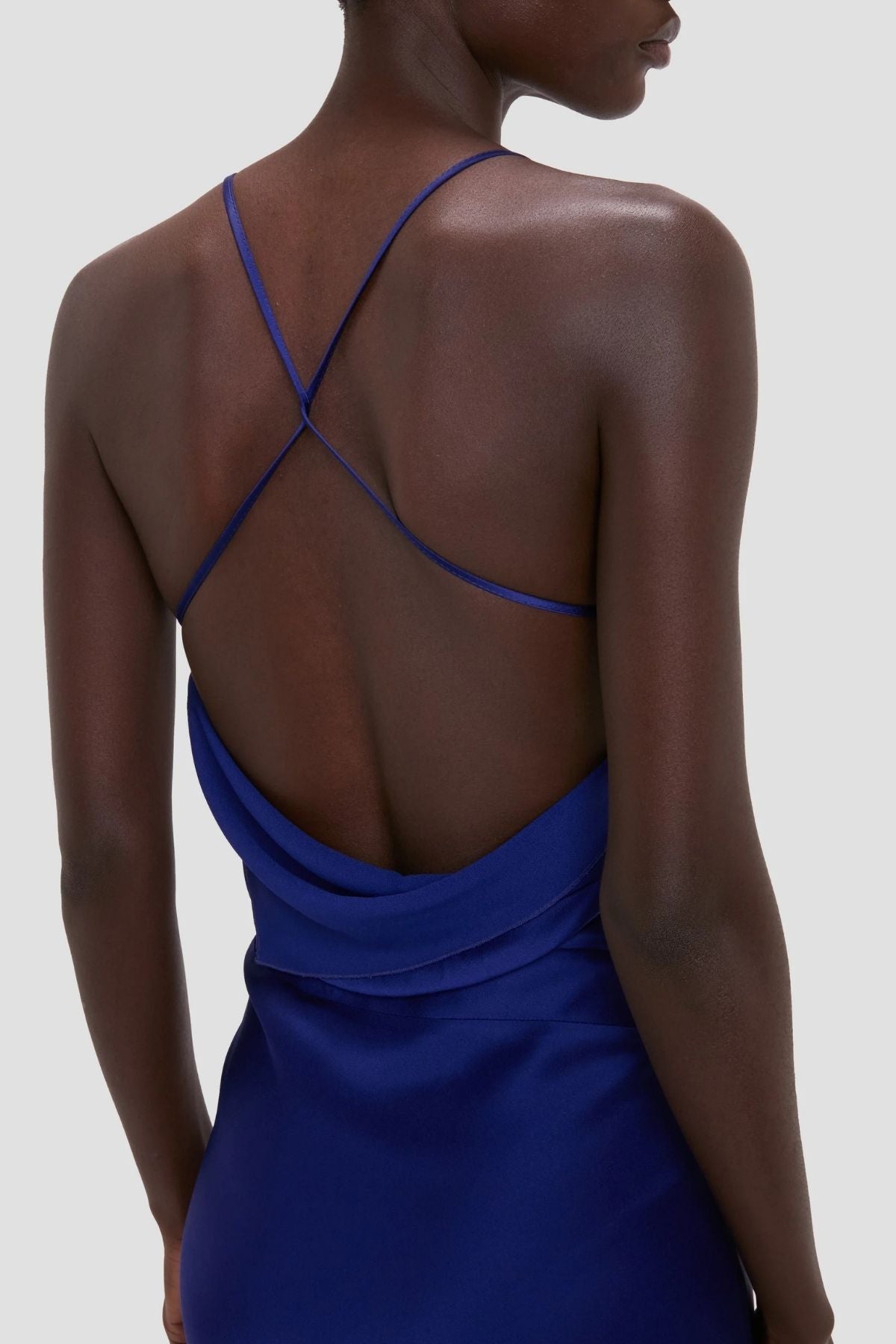 Victoria Beckham Draped Cami Gown - Bright Indigo