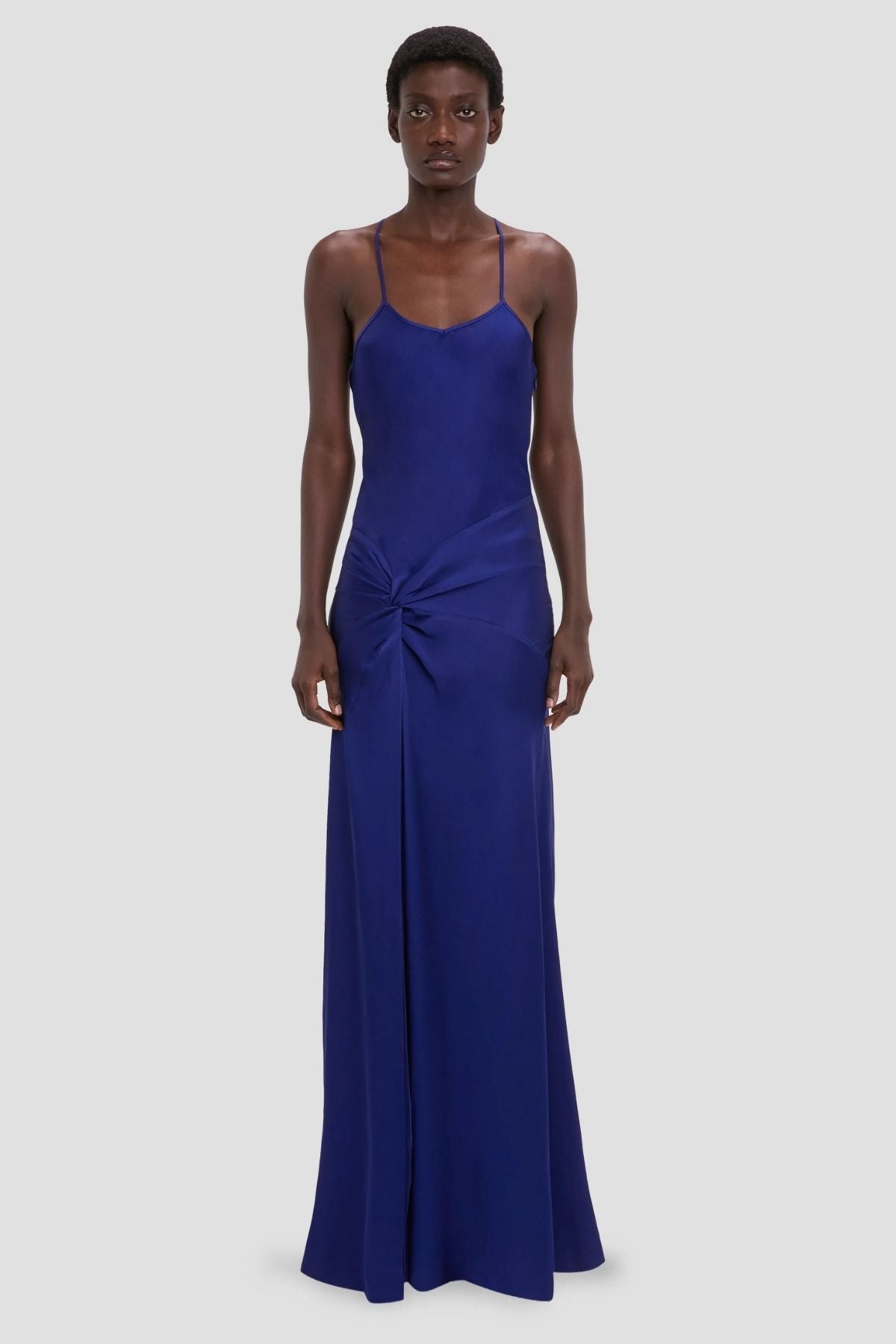 Victoria Beckham Draped Cami Gown - Bright Indigo